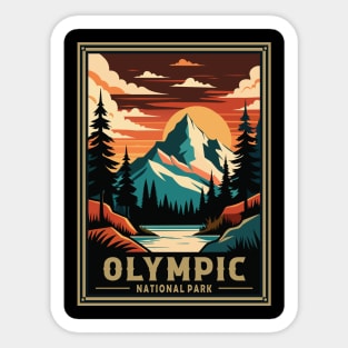 Retro Olympic National Park Sticker